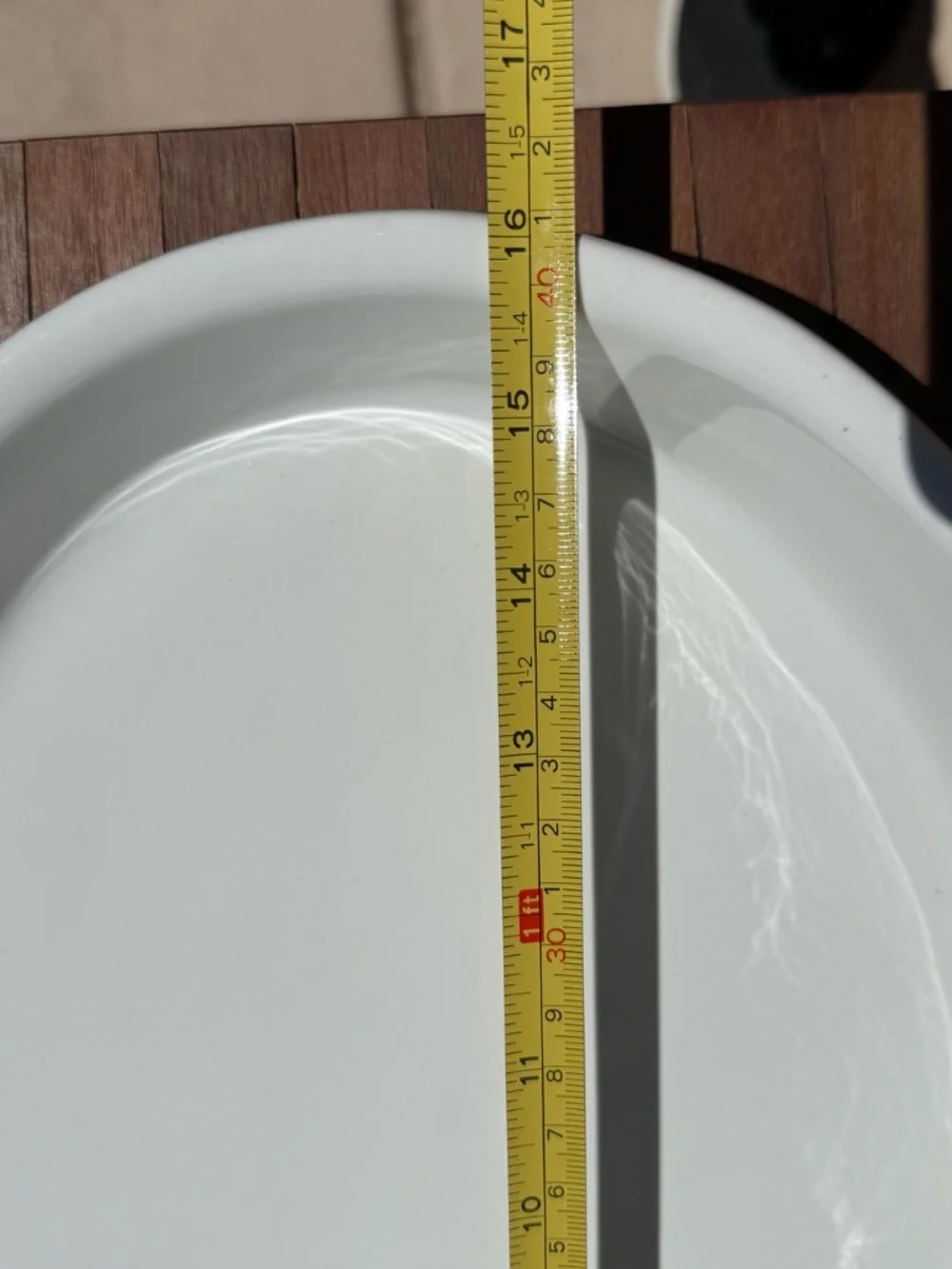 Large White Oval Serving Platter Baker 16